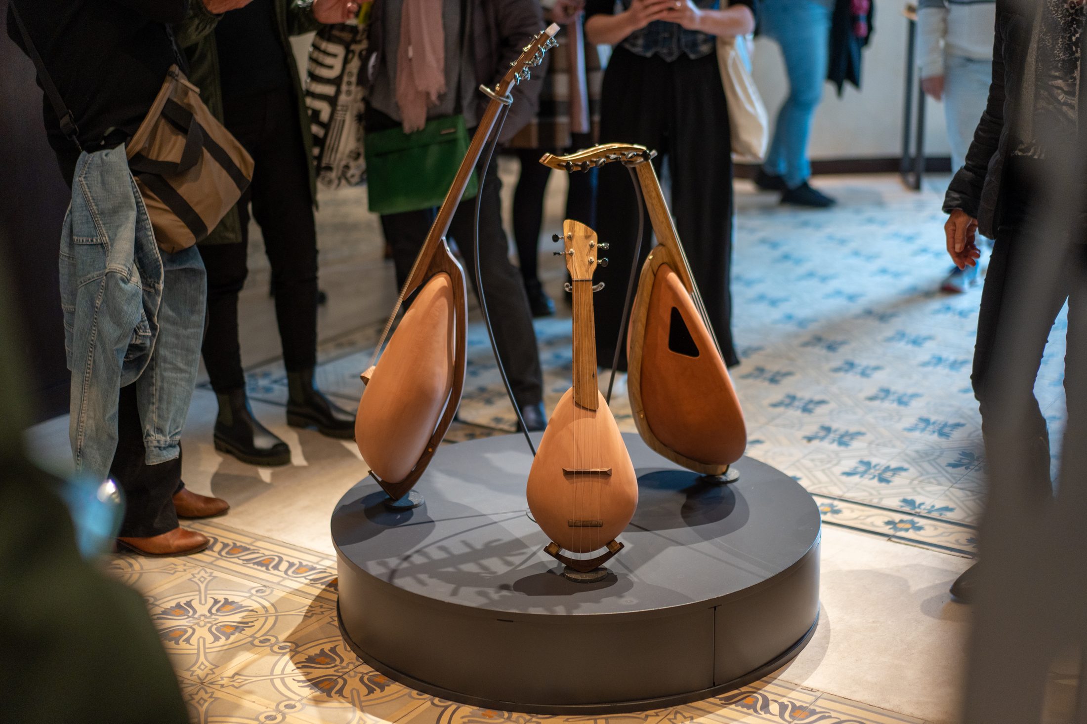 Earthen Strings — three ceramic string instruments by Amit Naor